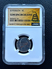 1975-D Jefferson Nickel 5C Business Strike NGC Gem Uncirculated picture