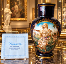 VTG 1983 Richard Ginori Primavera Vase Gianni Benvenuti Franklin Mint 10