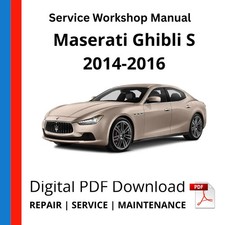 Maserati Ghibli S 2014-2016 Service Workshop Manual picture