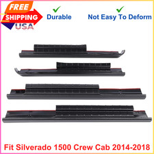 4PCS Trail Armor Rocker Panels Compatible w Chevy Silverado 1500 Crew Cab 14-18 picture