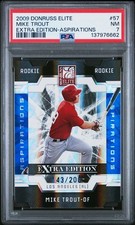 Mike Trout 2009 Donruss Elite Extra Edition Aspirations #57 /200 Rookie PSA 7 picture