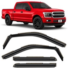 Sun Rain Visors Wind Rain Guards for 2015-2020 Ford F-150 SuperCrew picture