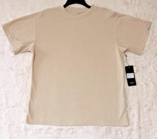 NWT Reserved Supply Mens M Light Sand Waffle Knit Relaxed Fit T-Shirt picture