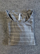 Kuhl Laurel 3/4 Sleeves Stripe Shirt Women's Size Small Gray White picture