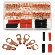 220PCS Car Ring Bare Copper Lug Terminal Kit SC Crimp Electrical Wire Connectors picture