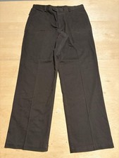 Dockers Premium Sueded Khaki Pants Mens 34x32 Brown Flat Front Classic Fit picture