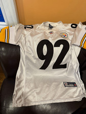 Vintage Reebok Pittsburgh Steelers James Harrison #92 NFL Youth Jersey Size L picture