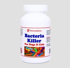 BACTERIA KILLER FOR DOGS & CATS  - 100% NATURAL HERBAL -  120 CAPS - Made in USA picture