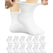 Lot 3-12 Pairs Mens Health Circulatory Diabetic Cotton Ankle Quarter Socks 9-15 picture