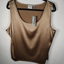 Chicos Champagne Silk Blend Stretch Tank Top Size 3 - XL NWT Career Travel picture