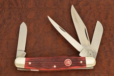 JA HENCKELS  SOLINGEN GERMANY RED BONE 4 BLADED PREMIUM STOCKMAN KNIFE (36024) picture