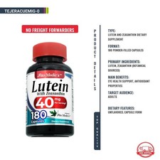 Luteína con Zeaxantina 180 Cápsulas Salud Ocular y Apoyo Antioxidante Vital picture