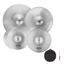 VEVOR Low Volume Cymbal Pack 4 Pieces 14 16 18 20 Inches Alloy Cymbals for Drum picture