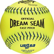 Rawlings Official DREAM SEAM Fastpitch Softballs, USSSA, 12
