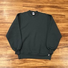 Vintage Russell Athletic Sweatshirt Mens Large Green Fleece Crewneck USA picture