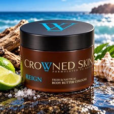 Crowned Skin Reign Body Butter Cologne Fresh Nautical 4.4 oz NEW SEALED picture