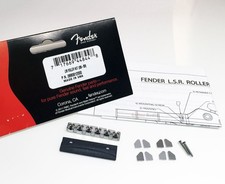 Genuine Fender LSR Roller Chrome Guitar Neck String Nut with Mounting Hardware picture