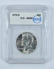 1970-D Kennedy Half Dollar MS66 ICG picture