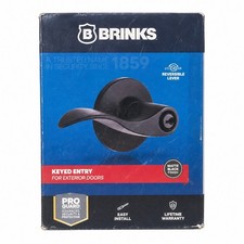 Brinks 2765-122 Keyed Entry Exterior Door Lever Matte Black Reversible picture
