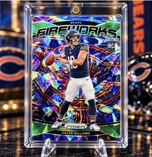 Caleb Williams ROOKIE RARE ICE LOGO REFRACTOR PRIZM SPORTS CARD BEARS MINT RC picture