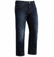 Teddy Smith Riley Men's Denim Straight Leg Relaxed Fit Jeans Trousers Dark Blue picture