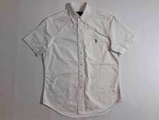 Polo Ralph Lauren Men's Small Classic Fit Short Sleeve Button Down Shirt White picture
