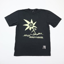 HUF Stay Grounded Skate Tee T-shirt Black Wash Mens M Medium - NWT picture