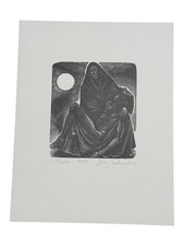 Fritz Eichenberg / Pietà Signed Wood Engraving 1954 picture