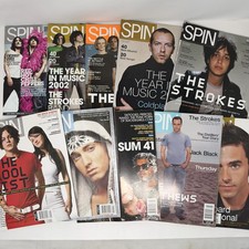 Vintage Spin Magazine Lot 10 2003 Red Hot Chili Peppers Strokes Eminem Coldplay picture