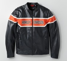 Men's Motorbike Harley-Davidson Trenton Leather Motorbike Jacket picture