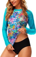 Women UPF 50+ Rash Guard Quick Dry Surf Swim Shirt Sun Protection Top picture