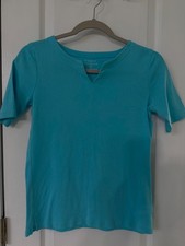 Talbot's Pima Cotton V-Neck Tee Blue SZ SP EPOC FS picture