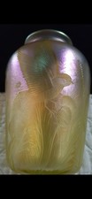 BRILLIANTLY ENGRAVED SPECIAL LUNDBERG VASE. RENOWNED ARTIST LUBOMIR RICHTER picture