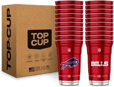 Top Cup NFL Buffalo Bills Aluminum Party Cups, 20oz, 20 Count | Made in the USA picture