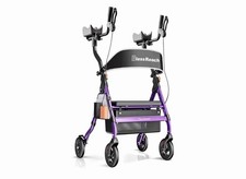 BLESSREACH Heavy Duty Upright Rollator Walker for Seniors, 450lbs , 6 Height ADJ picture