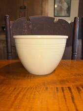 Fiesta Ware Ivory Mixing Bowl #4 W/ Interior Rings 1936-1938 HLC USA Vintage picture