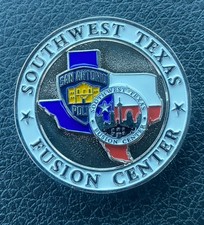 Southwest Texas San Antonio Police Fusion Center DOJ DoD CIA FBI Challenge Coin picture