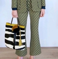 J.CREW COLLECTION Pants $350 Ratti Italian Wool Geo Print Slim Cropped  Size 6 picture