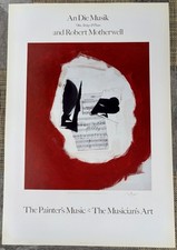 Robert Motherwell Artist SIGNED Lithograph Poster An Die Musik collaboration picture