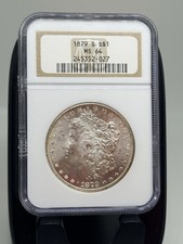 1879-S Morgan Silver Dollar $1 - NGC MS64 - San Fransisco  picture