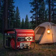 4-Stroke 7.5HP Portable Gas Generator 110V 220V Dual Voltage Red Metal picture