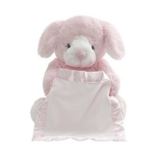 Baby GUND Peek-a-Boo Furry Friends Puppy Talking Animated Plush Pink Toy 10