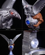Silverhawks Hawk Haven statue 3D printed silver plastic (Not Super7) Quicksilver picture