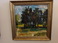 Brilliant Vintage French Landscape, Oil Painting, Custom Framed. picture
