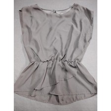 bobeau Dressy Black Ruffle Layered Sleeveless Peplum Blouse picture
