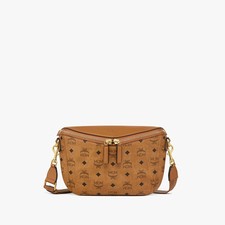 MCM Diamant Visetos Leather Mix 3D Crossbody Bag Cognac picture