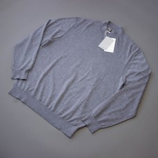 N Peal Silk & Cashmere Mock Turtle Neck / £295 / XXL / Grey / Fine Gauge Knit picture