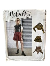 McCall's M8130 Cropped Jacket Vest Skirts Misses A5 (6-8-10-12-14) Modern picture