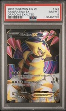 2012 POKEMON BLACK & WHITE DRAGONS EXALTED #124 FULL ART/GIRATINA EX PSA 8 picture