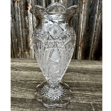 Antique 1900-1910 Duncan & Miller 'Homestead' American Brilliant Cut Glass Vase picture